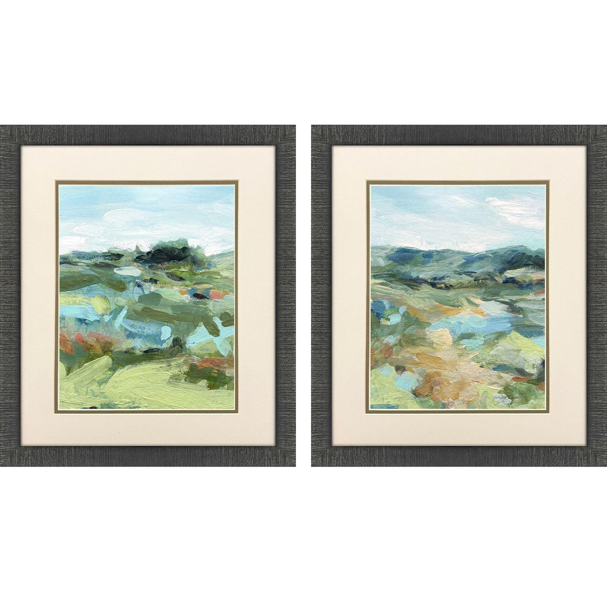 Paragon Abstract Landscape S/2 Green 21 X 18 X 2 Wall Art
