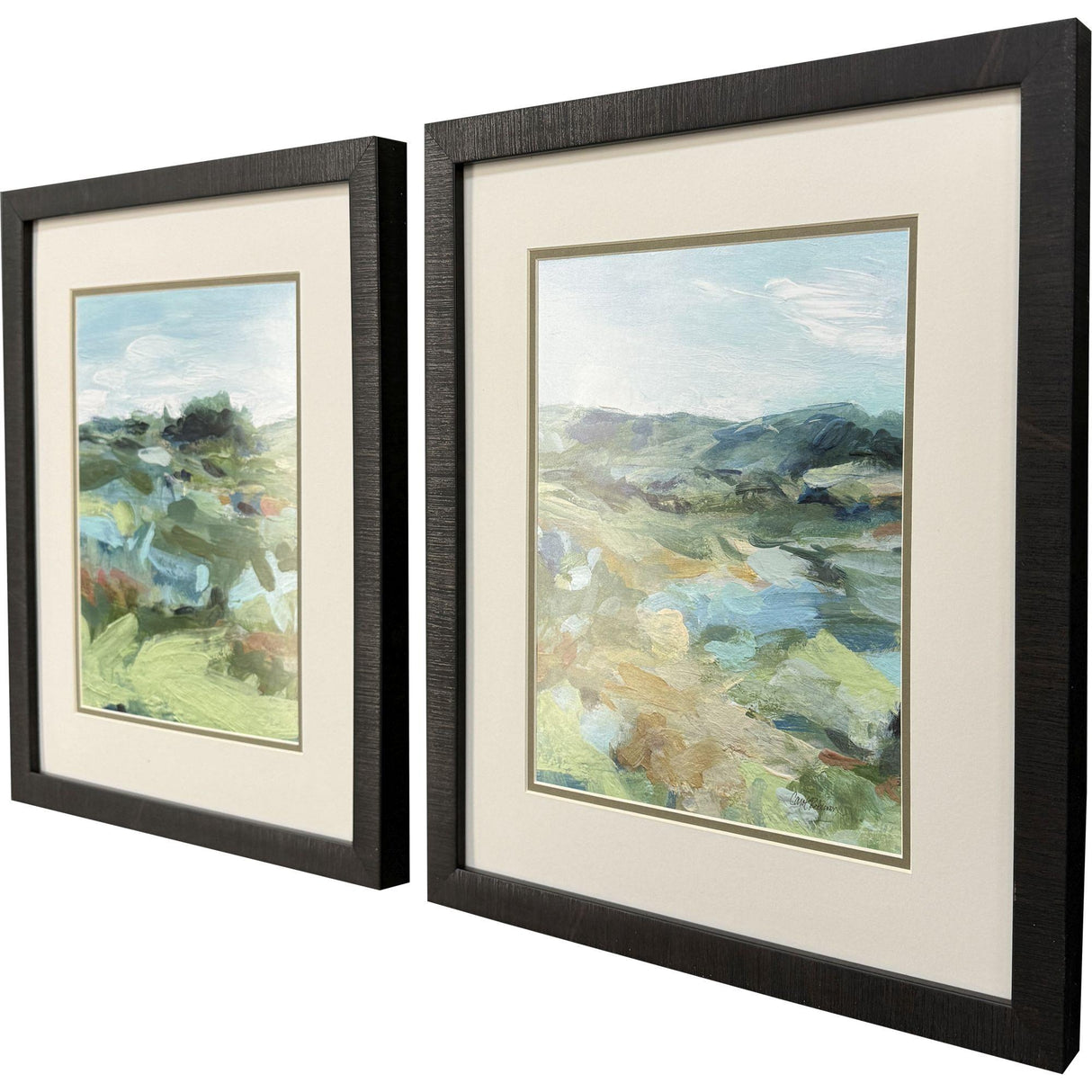 Paragon Abstract Landscape S/2 Green 21 X 18 X 2 Wall Art