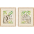 Paragon Boho Jungle Cat S/2 Brown 21 X 18 X 1 Wall Art