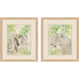Paragon Boho Jungle Cat S/2 Brown 21 X 18 X 1 Wall Art
