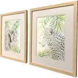 Paragon Boho Jungle Cat S/2 Brown 21 X 18 X 1 Wall Art