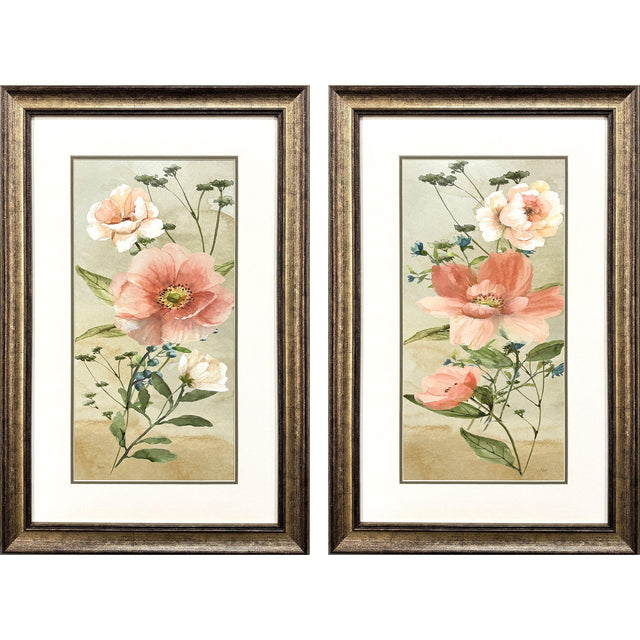 Paragon Antique Floral S/2 Pink 34 X 22 X 2 Wall Art