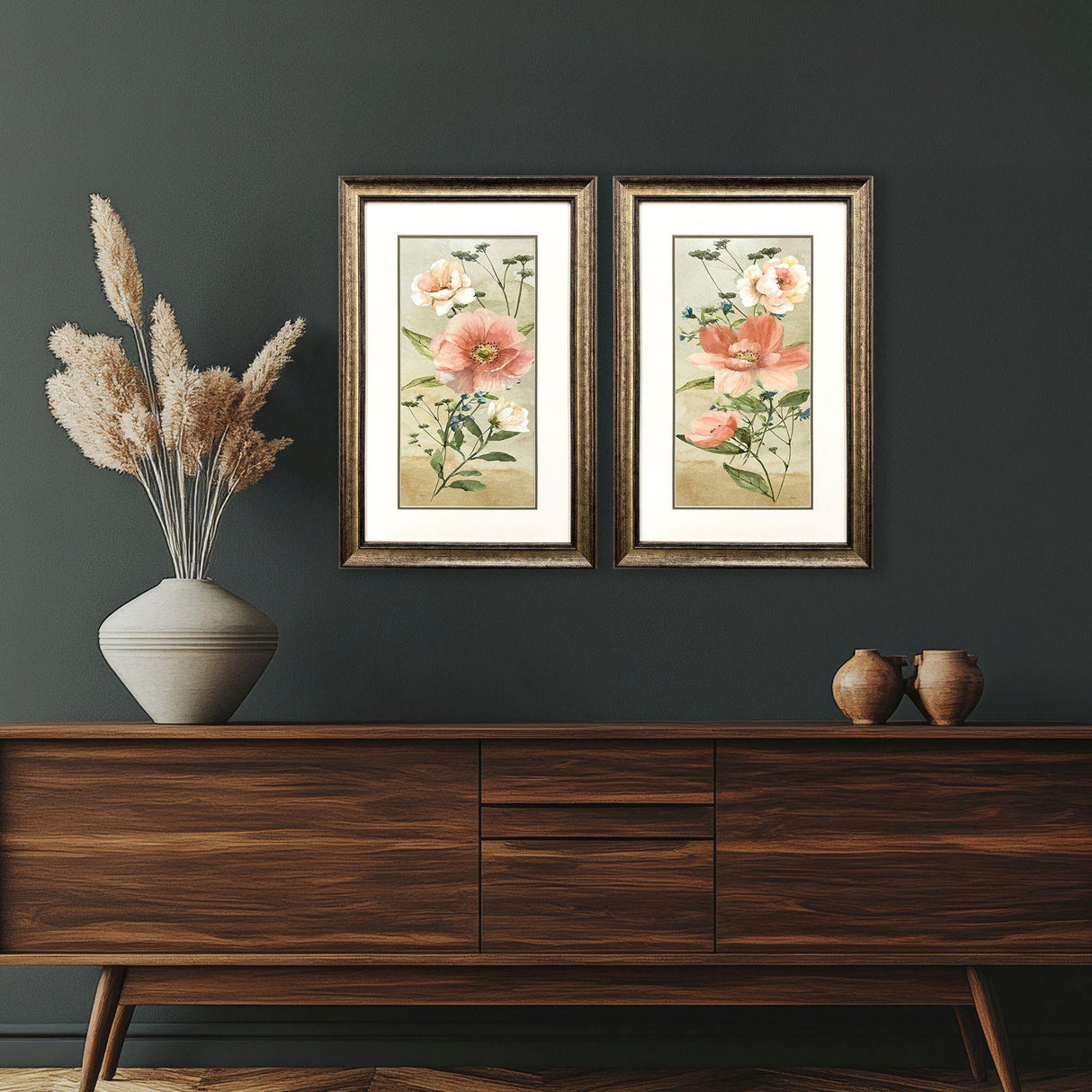 Paragon Antique Floral S/2 Pink 34 X 22 X 2 Wall Art