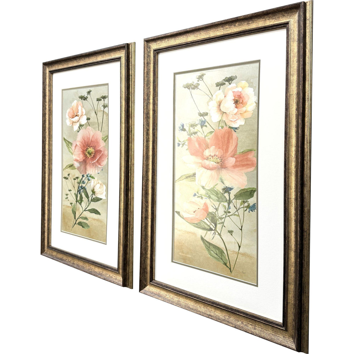 Paragon Antique Floral S/2 Pink 34 X 22 X 2 Wall Art