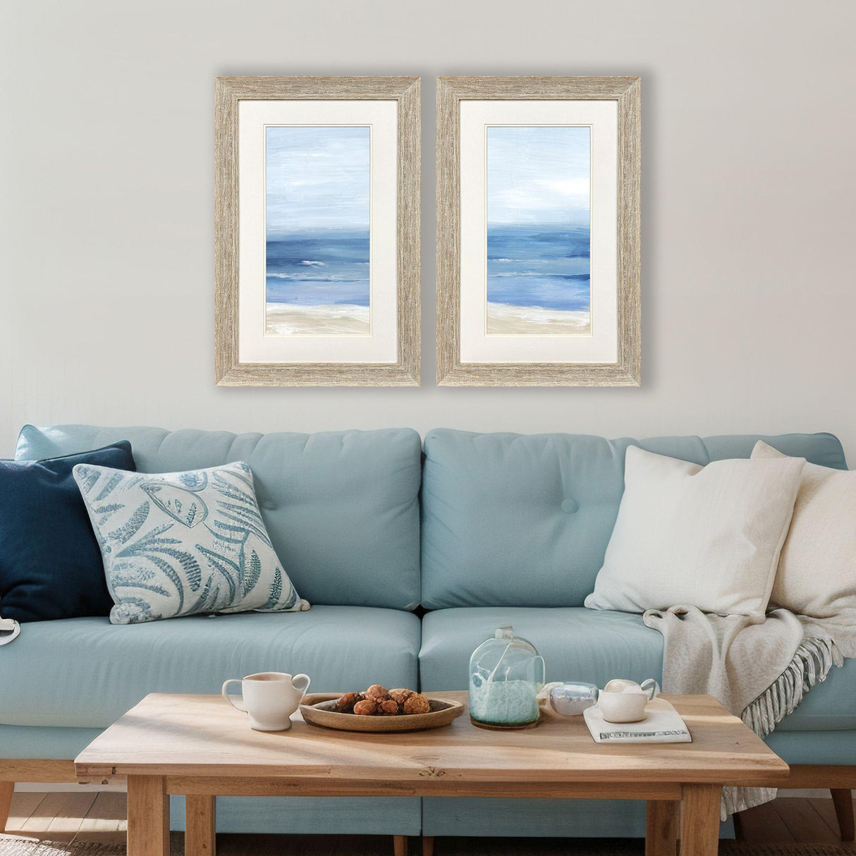 Paragon Beach Landscape S/2 Blue 34 X 22 X 2 Wall Art