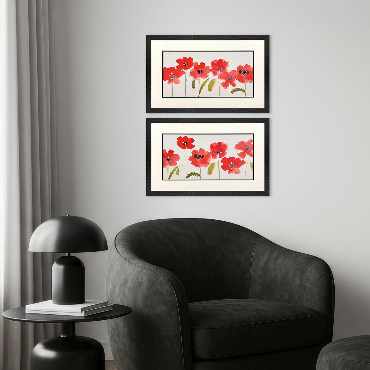 Paragon Anemone Study S/2 Red 20 X 32 X 1 Wall Art