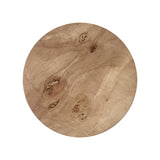 Worlds Away Hourglass Brass Base Side Table With Round Burl Wood Top