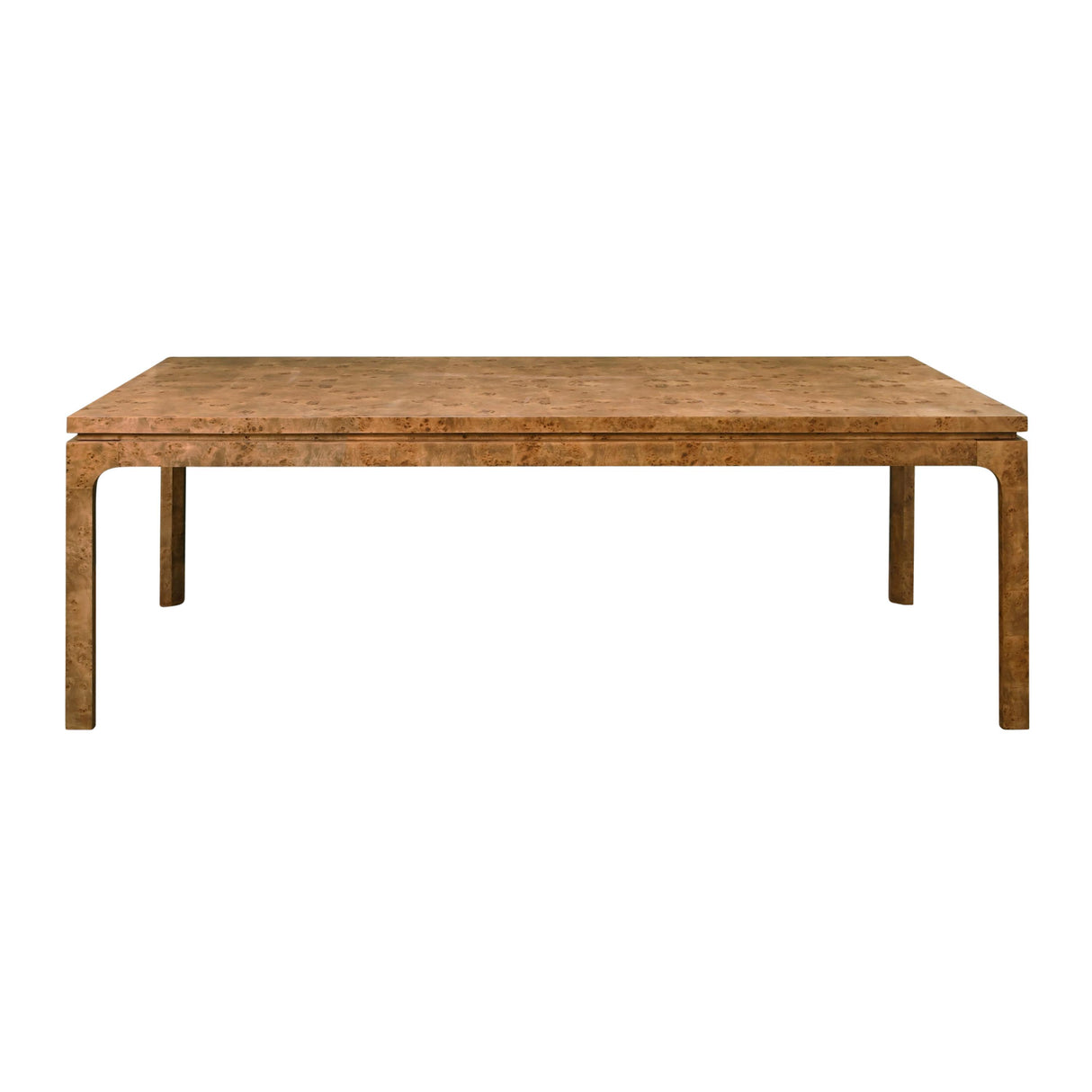 Worlds Away Modern Rectangular Dining Table In Dark Burl Wood