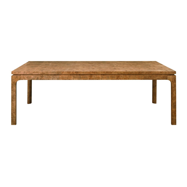 Worlds Away Modern Rectangular Dining Table In Dark Burl Wood