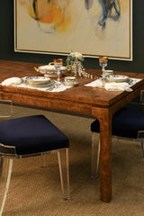Worlds Away Modern Rectangular Dining Table In Dark Burl Wood