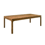 Worlds Away Modern Rectangular Dining Table In Dark Burl Wood