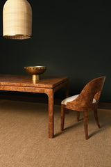 Worlds Away Modern Rectangular Dining Table In Dark Burl Wood