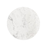 Worlds Away Hourglass Brass Base Side Table With Round White Marble Top