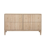 Worlds Away Four Drawer Chest With Fluted Detail In Cerused Oak