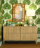 Worlds Away Four Drawer Chest With Fluted Detail In Cerused Oak