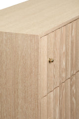 Worlds Away Four Drawer Chest With Fluted Detail In Cerused Oak