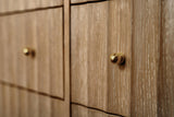 Worlds Away Four Drawer Chest With Fluted Detail In Cerused Oak
