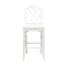 Worlds Away Chippendale Style Bamboo Counter Stool In White Lacquer