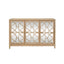 Worlds Away Three Door Decorative Mirror Front Buffet In Natural Rattan