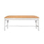 Worlds Away Bench With Natural Rattan Cushion Top And Rattan Base In Painted White