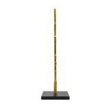 Worlds Away Brutalist Metal Scuplture With Black Marble Base