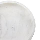 Worlds Away White Marble Bowl With Brass Tapered Pedestal Base