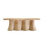 Worlds Away Rectangular Coffee Table With Braided Edge And Scallopped Skirt In Natural Woven Rattan