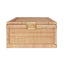 Worlds Away Large Natural Rattan Decorative Box With Brass Foot Caps