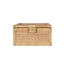 Worlds Away Small Natural Rattan Decorative Box With Brass Foot Caps