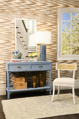 Worlds Away Small Natural Rattan Decorative Box With Brass Foot Caps