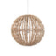 Worlds Away Sphere Shaped Pendant Handcrafted With Whitewash Eucalyptus Wood
