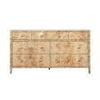 Worlds Away Seven Drawer Chest In Burl Wood
