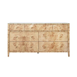 Worlds Away Seven Drawer Chest In Burl Wood