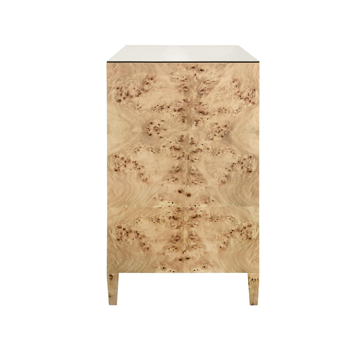 Worlds Away Seven Drawer Chest In Burl Wood