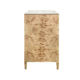 Worlds Away Seven Drawer Chest In Burl Wood