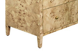 Worlds Away Seven Drawer Chest In Burl Wood