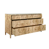 Worlds Away Seven Drawer Chest In Burl Wood