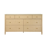 Worlds Away Seven Drawer Chest In Natural Grasscloth