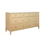 Worlds Away Seven Drawer Chest In Natural Grasscloth