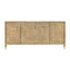 Worlds Away Four Door Buffet With Satin Brass Hardware And Foot Caps In Wrapped Rope
