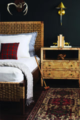 Worlds Away Two Drawer Side Table With Open Top Shelf In Burl Wood With Polished Brass Knobs