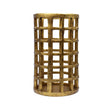 Worlds Away Medium Pillar Candle Holder In Brass Finish