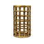 Worlds Away Medium Pillar Candle Holder In Brass Finish