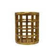 Worlds Away Small Pillar Candle Holder In Brass Finish
