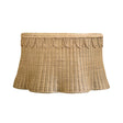 Worlds Away Round Coffee Table With Scalloped Detail In Natural Woven Rattan