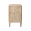 Worlds Away Two Door Side Table With Fluted Detail In Cerused Oak