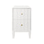Worlds Away Two Door Side Table With Fluted Detail In Matte White Lacquer