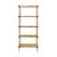 Worlds Away Antique Brass Etagere With Shelves In Burl Wood