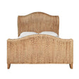 Worlds Away Winged Headboard And Footboard With Side Rails In Natural Water Hyacinth, Queen Size