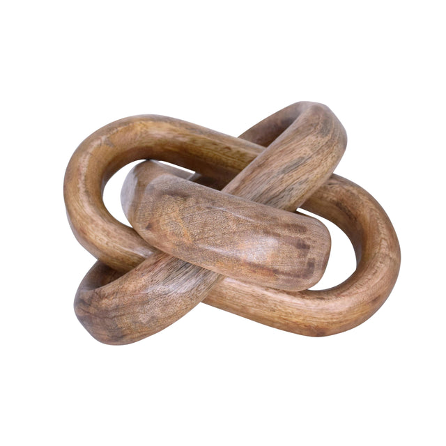 Worlds Away Knot Decorative Object In Mango Wood